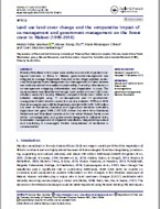 Land use land cover change and the comparative impact of co-management and governmentmanagement on the forest cover in Malawi (1999-2018)