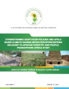 Strengthening adaptation policies and AFOLU based climate change mitigation interventions relevant to African forestry and people:Francophone Africa study