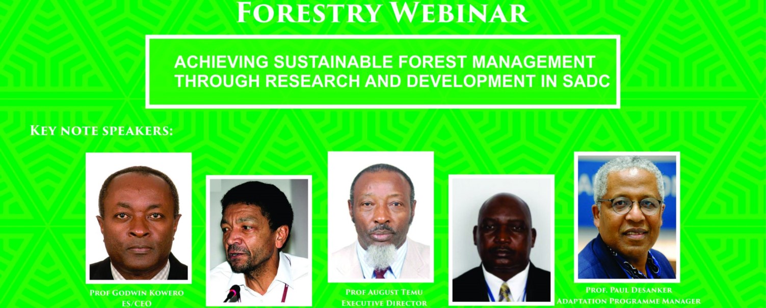 Invitation to register for the achieving sustainable forest management through research and development in SADC webinar